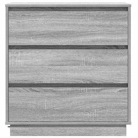 vidaXL Bedside Cabinet with LED Grey Sonoma 71x34,5x75 cm Engineered Wood
