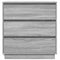 vidaXL Bedside Cabinet with LED Grey Sonoma 71x34,5x75 cm Engineered Wood
