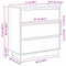 vidaXL Bedside Cabinet with LED Grey Sonoma 71x34,5x75 cm Engineered Wood