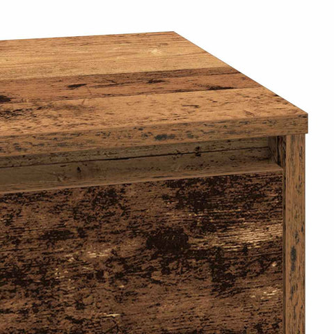 vidaXL Bedside Cabinet with LED Old Wood 71x34,5x75 cm Engineered Wood