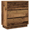 vidaXL Bedside Cabinet with LED Old Wood 71x34,5x75 cm Engineered Wood