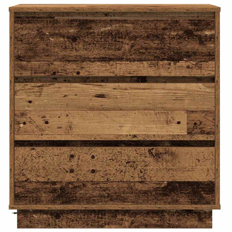 vidaXL Bedside Cabinet with LED Old Wood 71x34,5x75 cm Engineered Wood