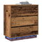 vidaXL Bedside Cabinet with LED Old Wood 71x34,5x75 cm Engineered Wood