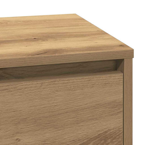 vidaXL Bedside Cabinet with LED Artisan Oak 71x34,5x75 cm Engineered Wood