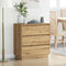 vidaXL Bedside Cabinet with LED Artisan Oak 71x34,5x75 cm Engineered Wood