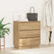 vidaXL Bedside Cabinet with LED Artisan Oak 71x34,5x75 cm Engineered Wood