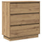 vidaXL Bedside Cabinet with LED Artisan Oak 71x34,5x75 cm Engineered Wood