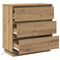 vidaXL Bedside Cabinet with LED Artisan Oak 71x34,5x75 cm Engineered Wood