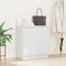 vidaXL LED Sideboard in White - 71x34.5x75 cm, Made from Engineered Wood
