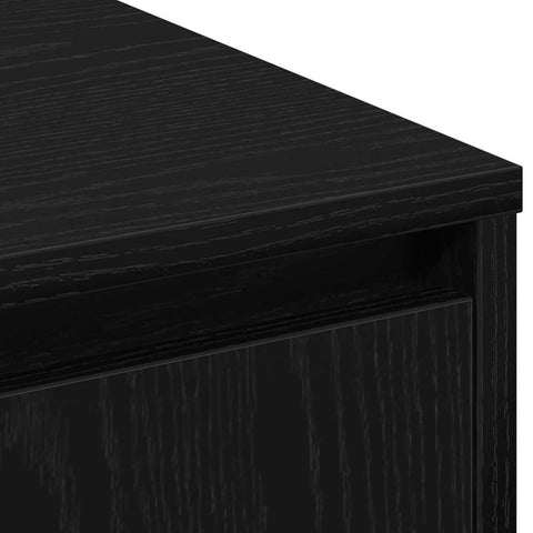 vidaXL Sideboard with LED Black Oak 71x34.5x75 cm Engineered Wood