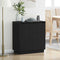 vidaXL Sideboard with LED Black Oak 71x34.5x75 cm Engineered Wood