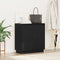 vidaXL Sideboard with LED Black Oak 71x34.5x75 cm Engineered Wood