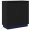 vidaXL Sideboard with LED Black Oak 71x34.5x75 cm Engineered Wood