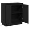 vidaXL Sideboard with LED Black Oak 71x34.5x75 cm Engineered Wood