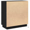 vidaXL Sideboard with LED Black Oak 71x34.5x75 cm Engineered Wood
