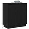 vidaXL Sideboard with LED Black Oak 71x34.5x75 cm Engineered Wood