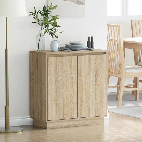 vidaXL Sideboard with LED in Sonoma Oak - 71 x 34.5 x 75 cm - Made from Engineered Wood