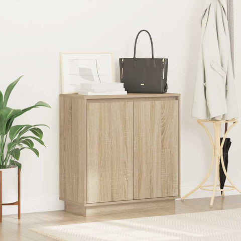 vidaXL Sideboard with LED in Sonoma Oak - 71 x 34.5 x 75 cm - Made from Engineered Wood