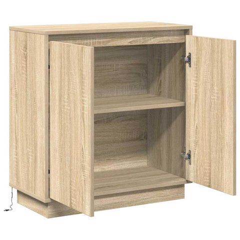 vidaXL Sideboard with LED in Sonoma Oak - 71 x 34.5 x 75 cm - Made from Engineered Wood