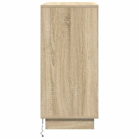 vidaXL Sideboard with LED in Sonoma Oak - 71 x 34.5 x 75 cm - Made from Engineered Wood