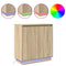 vidaXL Sideboard with LED in Sonoma Oak - 71 x 34.5 x 75 cm - Made from Engineered Wood