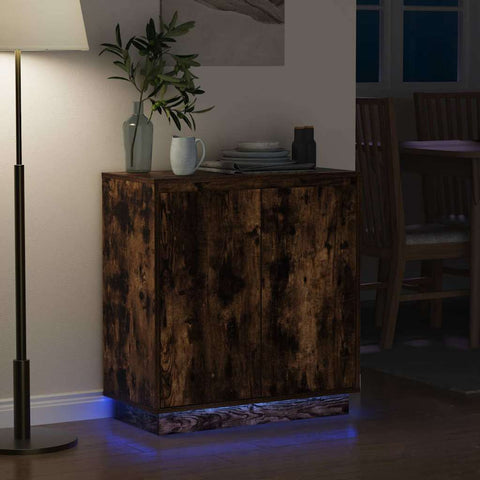 vidaXL Sideboard Smoked Oak 71 x 34.5 x 75 cm Engineered wood
