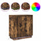 vidaXL Sideboard with LED, Smoked Oak, 71x34.5x75 cm, Engineered Wood