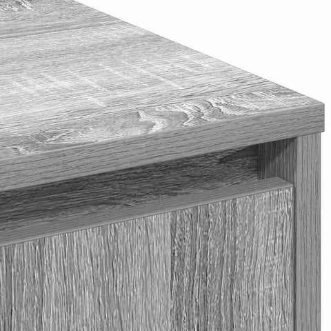 vidaXL Sideboard with LED in Grey Sonoma - 71 x 34.5 x 75 cm, Made of Engineered Wood