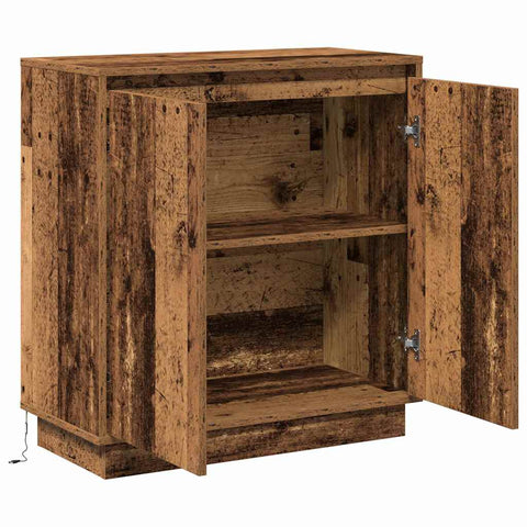 vidaXL Sideboard with LED in Old Wood - 71x34.5x75 cm Engineered Wood