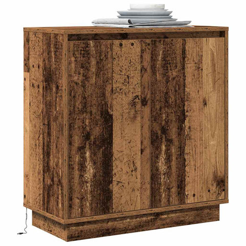 vidaXL Sideboard with LED in Old Wood - 71x34.5x75 cm Engineered Wood
