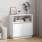 vidaXL Sideboard with LED White 71x34,5x75 cm Engineered Wood