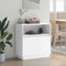 vidaXL Sideboard with LED White 71x34,5x75 cm Engineered Wood