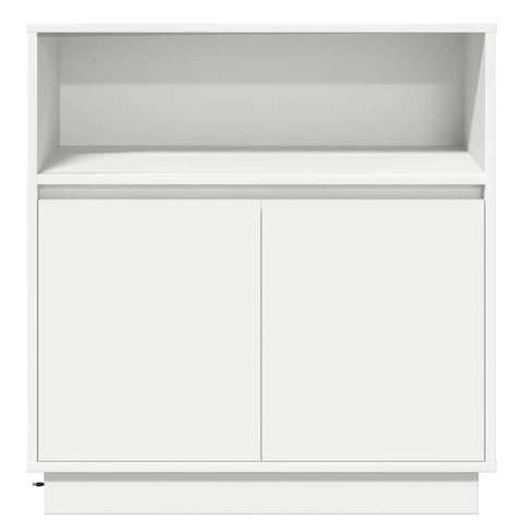vidaXL Sideboard with LED White 71x34,5x75 cm Engineered Wood
