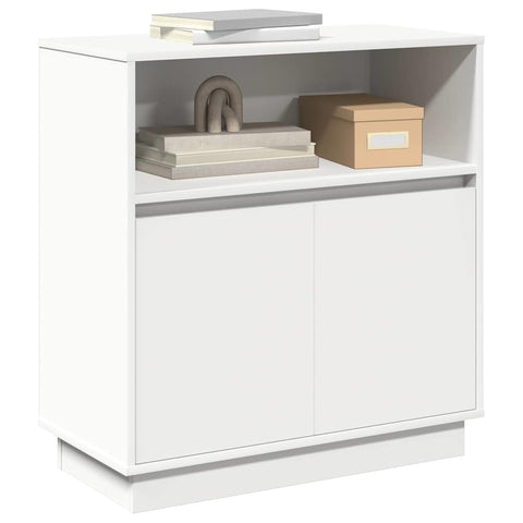 vidaXL Sideboard with LED White 71x34,5x75 cm Engineered Wood