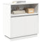 vidaXL Sideboard with LED White 71x34,5x75 cm Engineered Wood