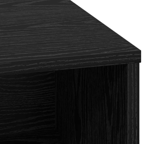 vidaXL Sideboard with LED Black Oak 71x34,5x75 cm Engineered Wood