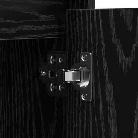 vidaXL Sideboard with LED Black Oak 71x34,5x75 cm Engineered Wood