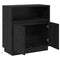 vidaXL Sideboard with LED Black Oak 71x34,5x75 cm Engineered Wood