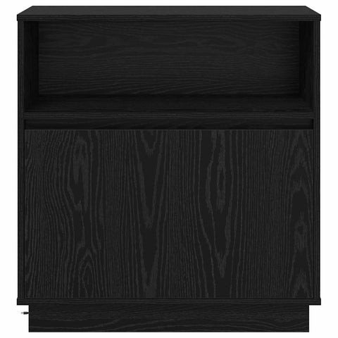vidaXL Sideboard with LED Black Oak 71x34,5x75 cm Engineered Wood
