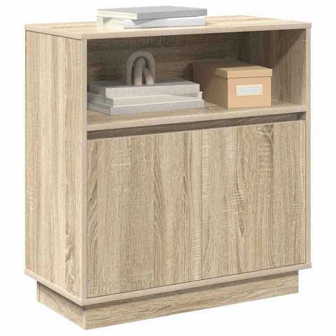 vidaXL Sideboard with LED Sonoma Oak 71x34,5x75 cm Engineered Wood