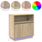 vidaXL Sideboard with LED Sonoma Oak 71x34,5x75 cm Engineered Wood
