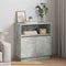 vidaXL Sideboard with LED Concrete Grey 71x34,5x75 cm Engineered Wood