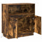 vidaXL Sideboard with LED Smoked Oak 71x34,5x75 cm Engineered Wood
