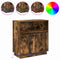 vidaXL Sideboard with LED Smoked Oak 71x34,5x75 cm Engineered Wood