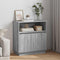 vidaXL Sideboard with LED Grey Sonoma 71x34,5x75 cm Engineered Wood