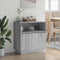 vidaXL Sideboard with LED Grey Sonoma 71x34,5x75 cm Engineered Wood
