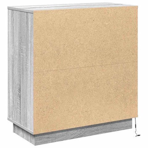 vidaXL Sideboard with LED Grey Sonoma 71x34,5x75 cm Engineered Wood