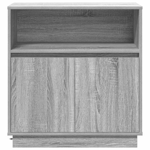 vidaXL Sideboard with LED Grey Sonoma 71x34,5x75 cm Engineered Wood