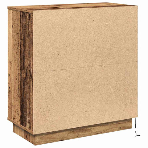 vidaXL Sideboard with LED Old Wood 71x34,5x75 cm Engineered Wood