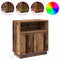 vidaXL Sideboard with LED Old Wood 71x34,5x75 cm Engineered Wood